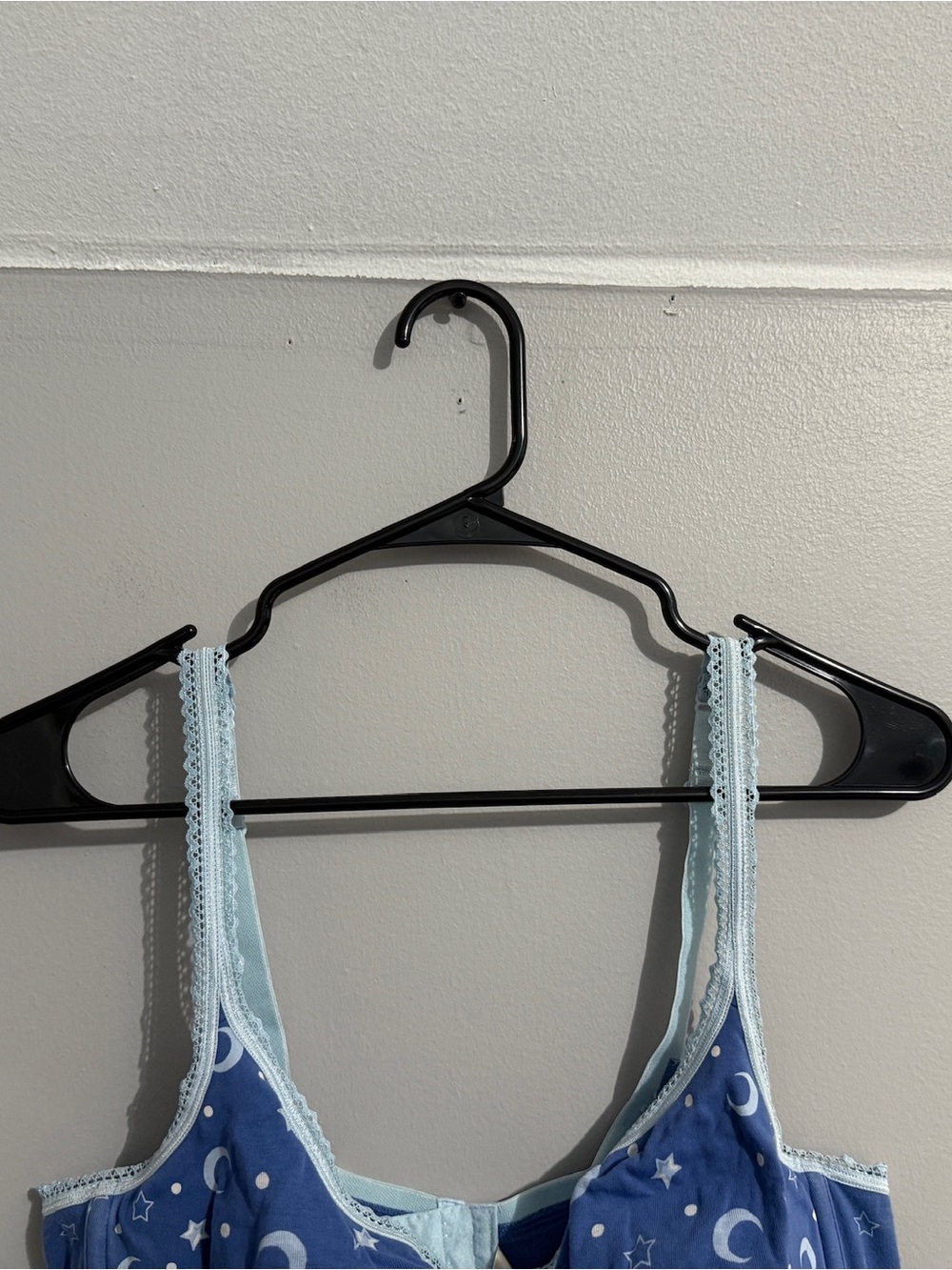 Cacique Bra Womens 40D Underwired Moon Stars Blue Unpadded Comfort Lace Straps - Picture 6 of 7
